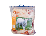 Одеяло овечья шерсть 140х205 см., чехол – ткань п/э &quot;Микрофибра&quot; с кантом, упаковка – пакет ПЭ с ручкой