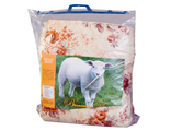 Одеяло овечья шерсть облегченное 1,5 сп., чехол – ткань п/э &quot;Микрофибра&quot;, упаковка – пакет ПЭ с ручкой